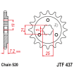 Pignon Moto Acier 15 Dents PAS 520 JT Sprockets - JTF437.15