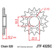 Pignon Moto Acier 13 Dents PAS 520 JT Sprockets - JTF432.13SC