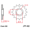 Pignon Moto Acier 12 Dents PAS 520 JT Sprockets - JTF432.12