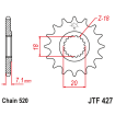 Pignon Moto Acier 14 Dents PAS 520 JT Sprockets - JTF427.14