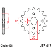 Pignon Moto Acier 13 Dents PAS 428 JT Sprockets - JTF417.13