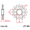 Pignon Moto Acier 16 Dents PAS 520 JT Sprockets - JTF406.16