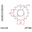 Pignon Moto Acier 16 Dents PAS 520 JT Sprockets - JTF394.16