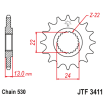 Pignon Moto Acier 16 Dents PAS 530 JT Sprockets - JTF3411.16