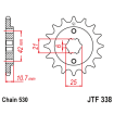 Pignon Moto Acier 16 Dents PAS 530  JT Sprockets - JTF338.16