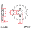 Pignon Moto Acier 15 Dents PAS 520 JT Sprockets - JTF337.15