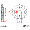 Pignon Moto Acier 12 Dents PAS 520  JT Sprockets - JTF329.12