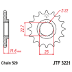 Pignon Moto Acier 12 Dents PAS 520 JT Sprockets - JTF3221.12