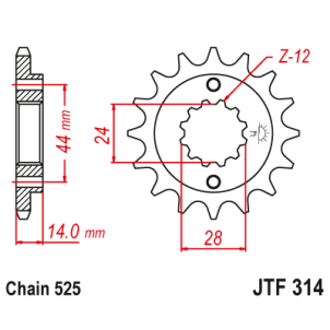 Pignon Moto Acier 15 Dents...