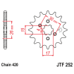 Pignon Moto Acier 17 Dents PAS 420 JT Sprockets - JTF252.17