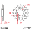 Pignon Moto Acier 15 Dents PAS 525 JT Sprockets - JTF1591.15