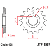 Pignon Moto Acier 20 Dents PAS 428 JT Sprockets - JTF1587.20