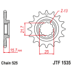 Pignon Moto Acier 15 Dents PAS 525 JT Sprockets - JTF1535.15