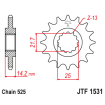 Pignon Moto Acier 15 Dents PAS 525 JT Sprockets - JTF1531.15