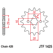 Pignon Moto Acier 15 Dents PAS 428 JT Sprockets - JTF1425.15