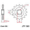 Pignon Moto Acier 15 Dents PAS 520 JT Sprockets - JTF1381.15