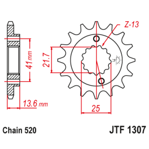 Pignon Moto Acier 15 Dents...