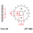 Pignon Moto Acier 17 Dents PAS 428 JT Sprockets - JTF1263.17