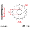 Pignon Moto Acier 15 Dents PAS 420 JT Sprockets - JTF1256.15