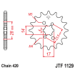 Pignon Moto Acier 14 Dents PAS 420 JT Sprockets - JTF1129.14