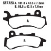 Plaquettes de frein EBC Carbone Scooter - SFAC723