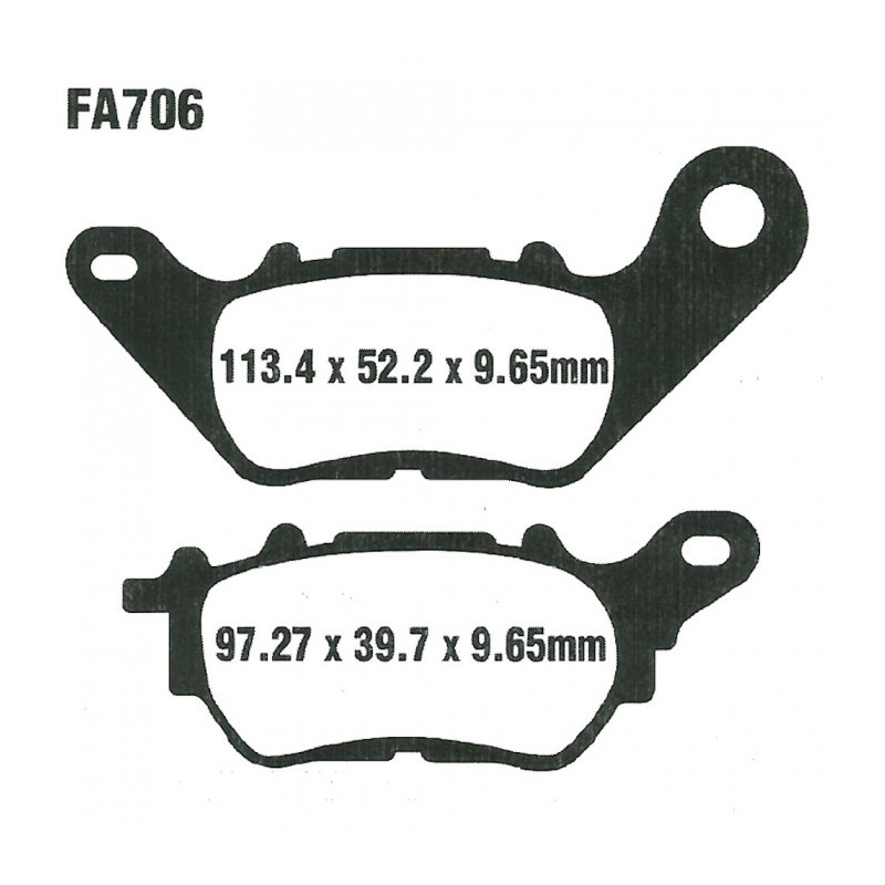 Plaquettes de frein EBC Carbone Scooter - SFAC706