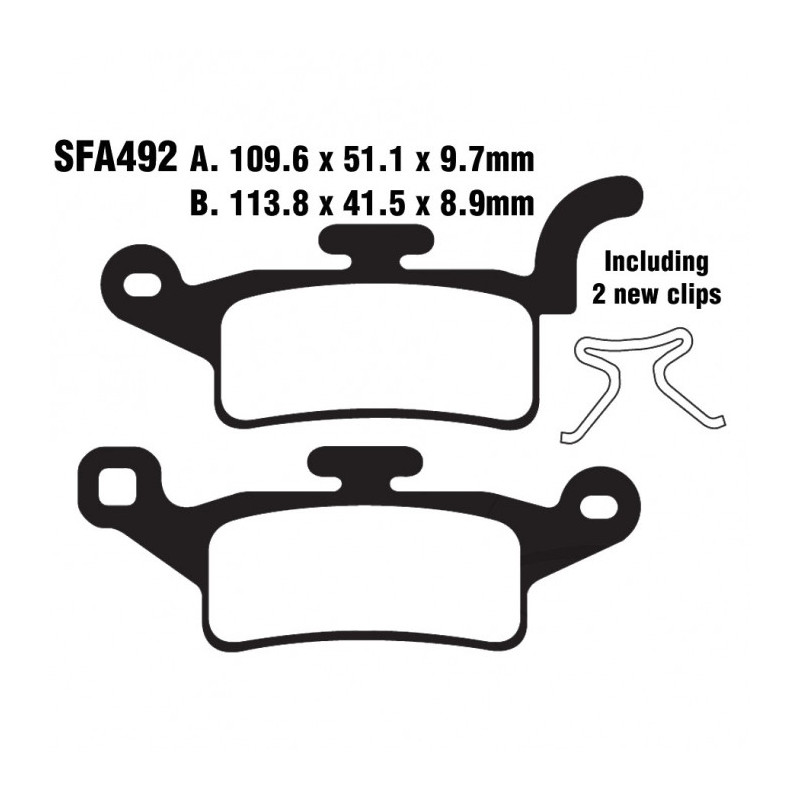 Plaquettes de frein EBC Carbone Scooter - SFAC492