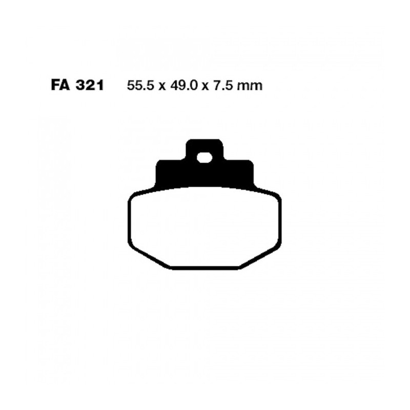 Plaquettes de frein EBC Carbone Scooter - SFAC321