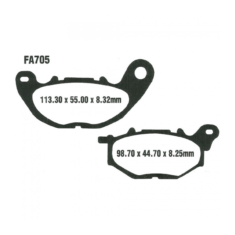 Plaquettes de frein EBC Organiques Scooter - SFA705