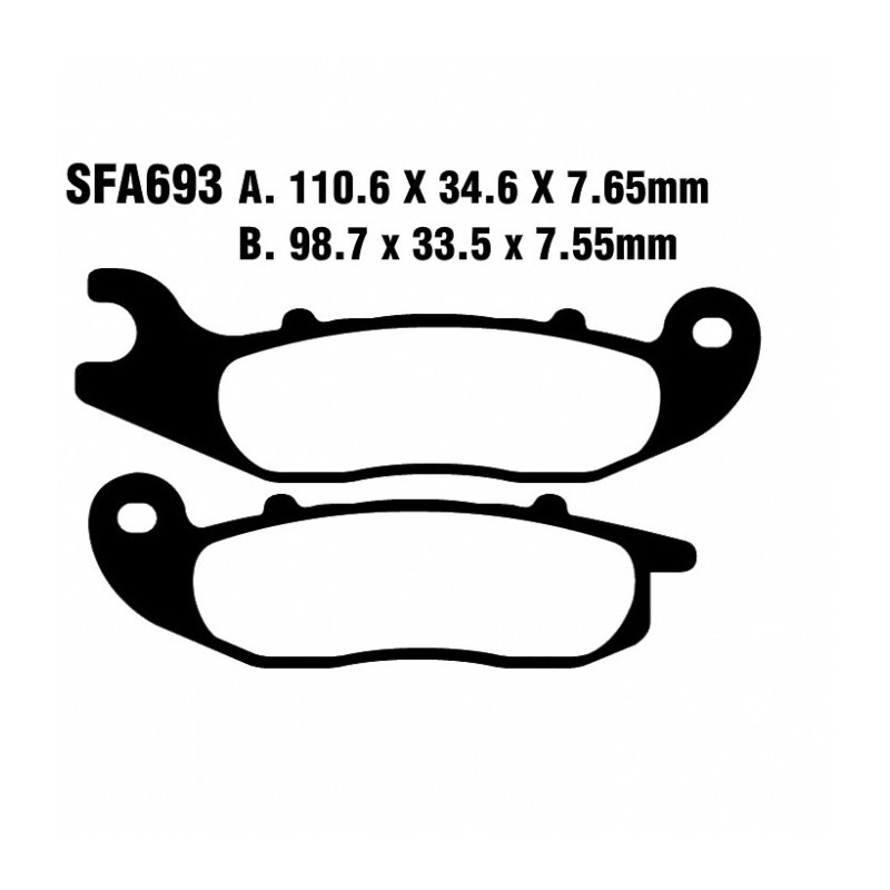 Plaquettes de frein EBC Organiques Scooter - SFA693