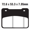 Plaquettes de frein EBC Scooter Métal Fritté Double H - SFA627HH