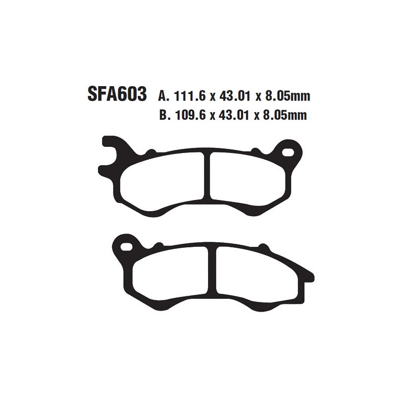 Plaquettes de frein EBC Organiques Scooter - SFA603