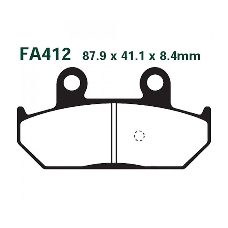 Plaquettes de frein EBC Scooter Métal Fritté Double H - SFA412HH