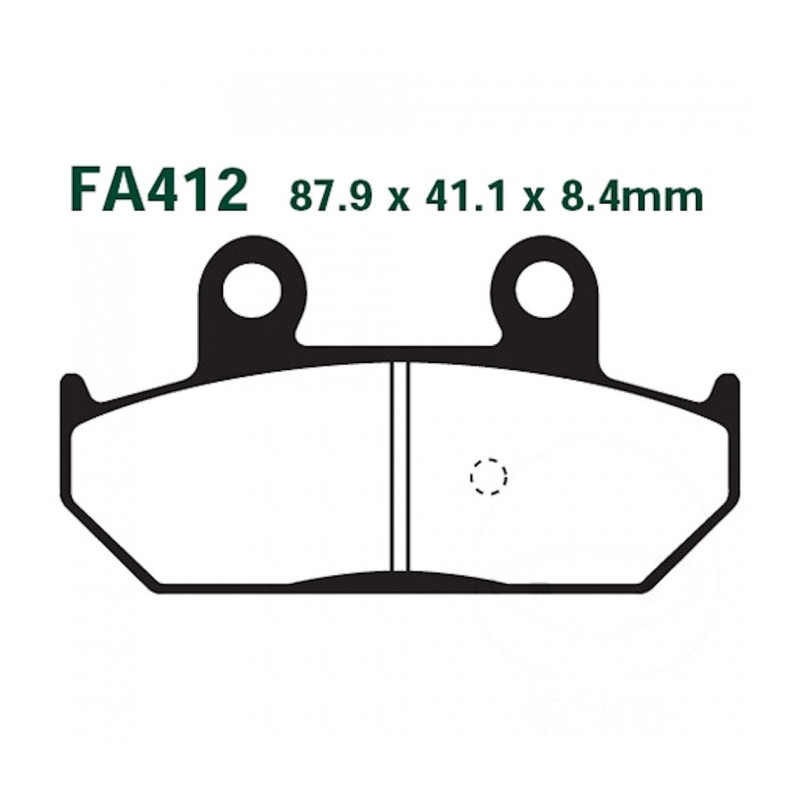 Plaquettes de frein EBC Organiques Scooter - SFA412