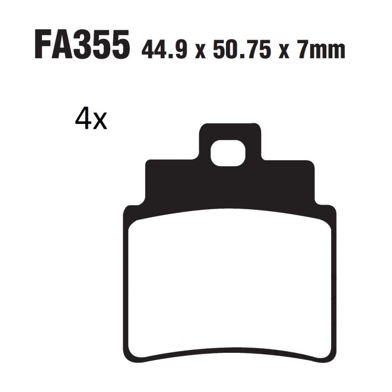 Plaquettes de frein EBC Organiques Scooter - SFA355/4