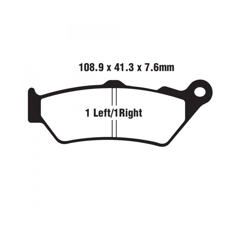 Plaquettes de frein EBC Scooter Métal Fritté Double H - SFA209/2HH