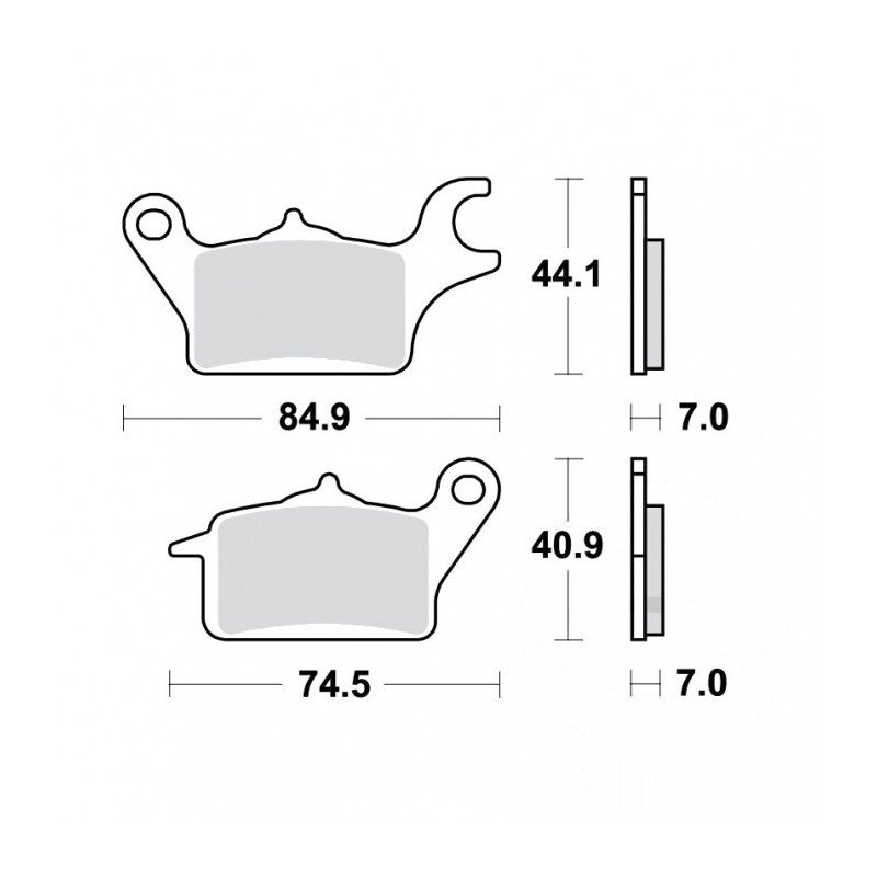 Plaquettes de frein TRW Organiques Scooter Léger - MCB872LC