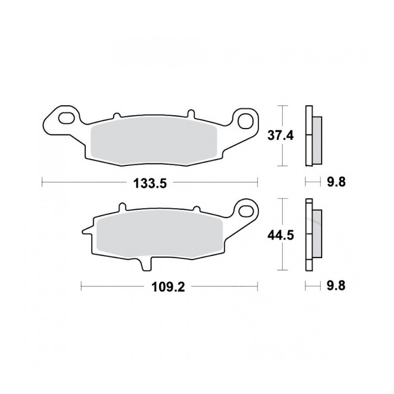 Plaquettes de frein TRW Métal Fritté Street SH - MCB870SH