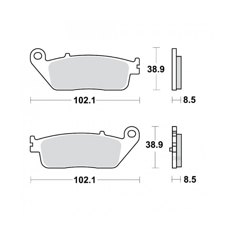 Plaquettes de frein TRW Métal Fritté Scooter - MCB845SRM