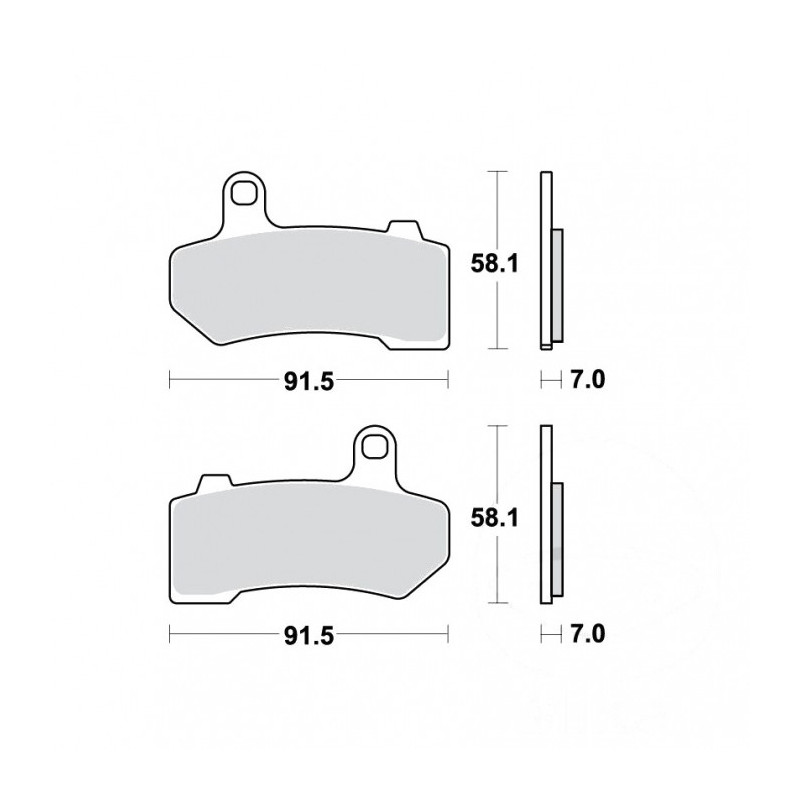 Plaquettes de frein TRW Métal Fritté Street SV - MCB781SV