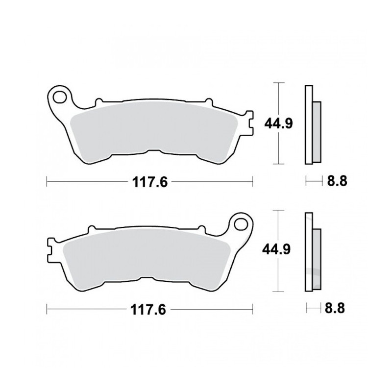 Plaquettes de frein TRW Métal Fritté Street SH - MCB776SH