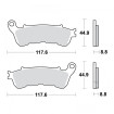 Plaquettes de frein TRW Métal Fritté Street SH - MCB776SH