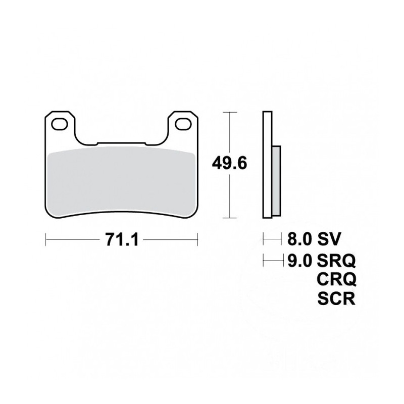 Plaquettes de frein TRW Carbone Piste - MCB752CRQ