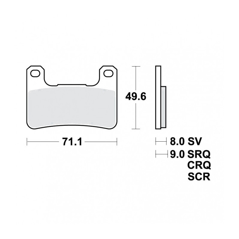 Plaquettes de frein TRW Métal Fritté Carbone/SCR Racing - MCB752SCR