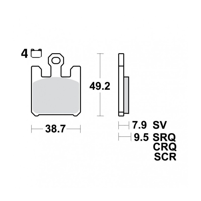 Plaquettes de frein TRW Hautes Performances Piste - MCB742TRQ