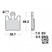 Plaquettes de frein TRW Métal Fritté Street SV - MCB742SV