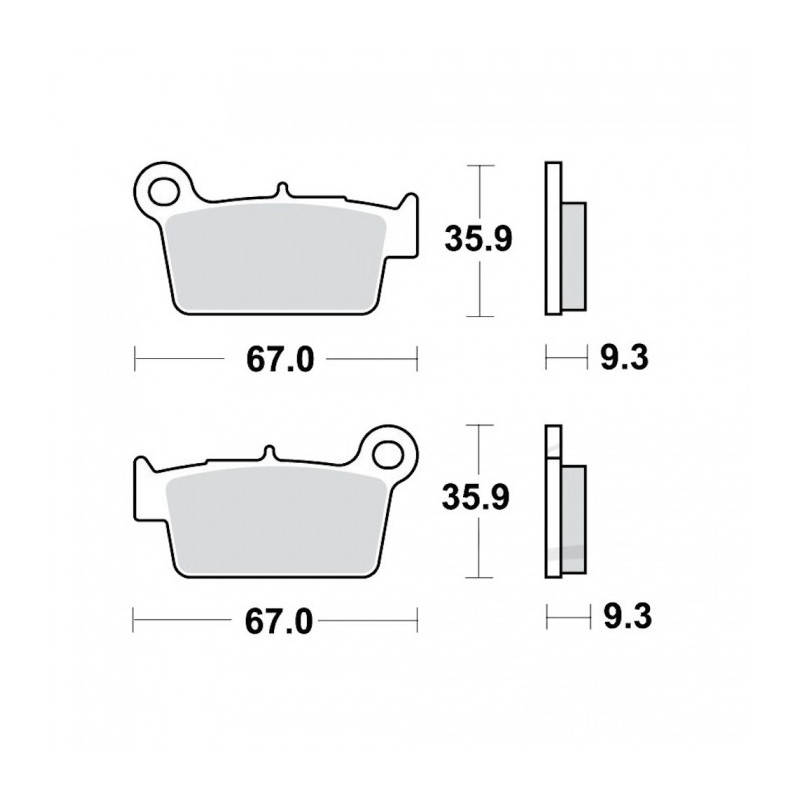 Plaquettes de frein TRW Organiques Scooter STD - MCB739EC