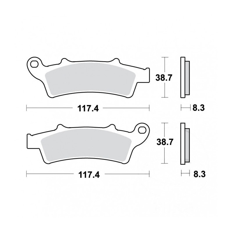 Plaquettes de frein TRW Métal Fritté Scooter - MCB726SRM