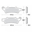 Plaquettes de frein TRW Métal Fritté Scooter - MCB726SRM