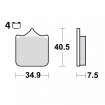 Plaquettes de frein TRW Carbone Piste - MCB721CRQ